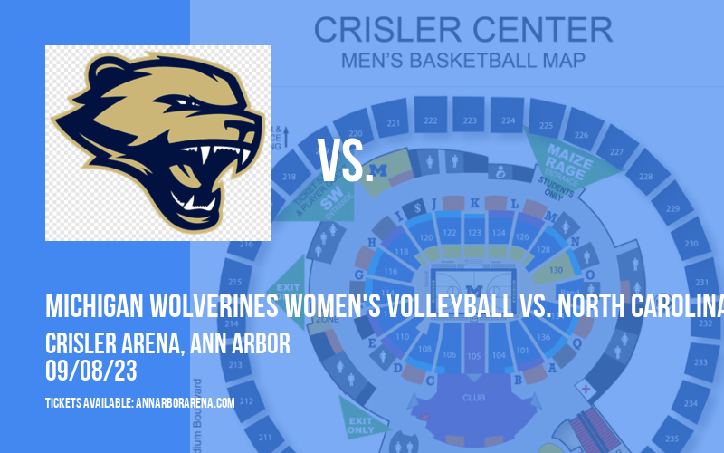 Michigan Wolverines Women's Volleyball vs. North Carolina Tar Helles at Crisler Arena